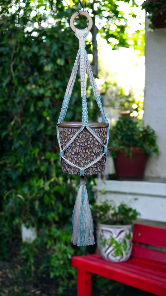 Macrame Plant Hanger - Bohemian Bliss - 25 inches