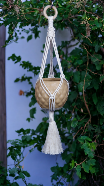 Macrame Plant Hanger - Modern Minimalist - 25 inches